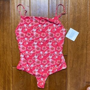 Mai Underwear one piece rouge hibiscus Large NWT